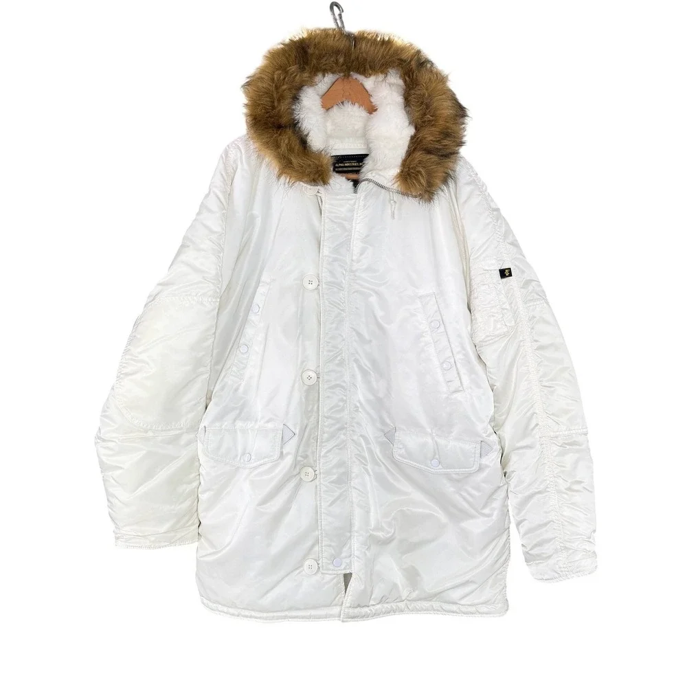 Alpha Industries N-3B Extreme Cold Weather Parka White 4XL Faux‎ Fur Gorpcore